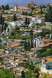 Images Dated 16th April 2015: Cityscape from Alhambra, Granada, Andalusia, Spain
