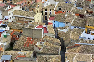 Valencian Community Prints: Cityscape from Atalaya Castle, Villena, Valencian Community, Spain