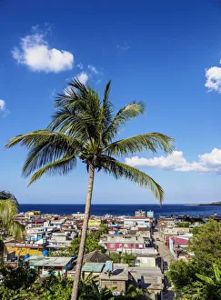 Ciudad Primada Prints: Cityscape, elevated view, Baracoa, Guantanamo Province, Cuba