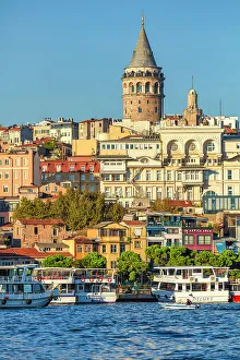 Galata Tower Prints: Cityscape with Galata Tower, Istanbul, Turkey