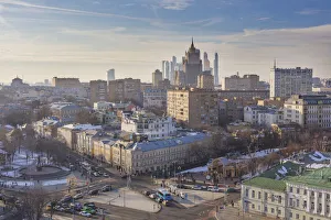 View From Above Prints: Cityscape, Gogolevsky Boulevard, Moscow, Russia