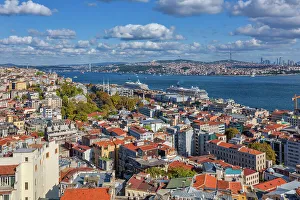 View From Above Prints: Cityscape of Istanbul from Galata Tower, Turkey