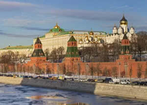 Images Dated 2019 February: Cityscape, Kremlin, Moskva river, Moscow, Russia