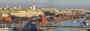 Images Dated 7th March 2019: Cityscape, Kremlin, Moskva river, Moscow, Russia