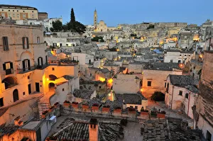 Cityscape of Sassi in Matera, region of Basilicata, Italy, Europe