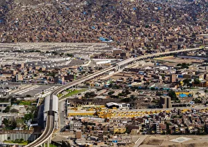 Cityscape seen from the San Cristobal Hill, Lima, Peru