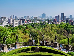 Chapultepec Prints: Cityscape seen from the terrace of Chapultepec Castle, Mexico City, Mexico
