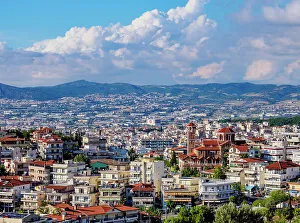 Cityscape seen from the Upper Town, Thessaloniki, Central Macedonia, Greece