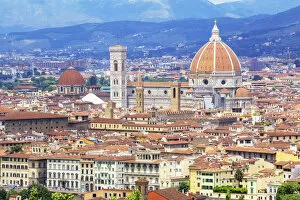 Images Dated 18th July 2018: Cityscape view of Florence from the Piazzale Michelangelo, Florence, Tuscany, Italy