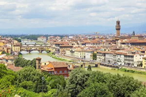 Images Dated 18th July 2018: Cityscape view of Florence from the Piazzale Michelangelo, Florence, Tuscany, Italy