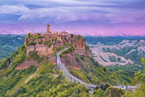 Bagnoregio Prints: Civita di Bagnoregio, Viterbo, Lazio, Italy. sunset