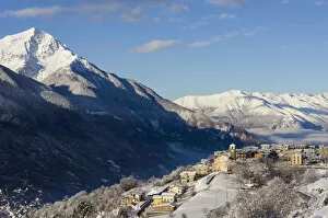 Civo a small town in the Costiera dei Cech, Valtellina, Lombardy, Italy, Alps