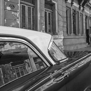 Classic 50s america car in the streets of Centro Habana, Havana, Cuba