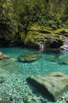 Aotearoa Prints: Cleddau River near The Chasm Viewing Bridge close to Milford Sound in Fiordland National