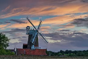 Images Dated 1st March 2023: Cley Mill at Sunset, Cley, Norfolk, England