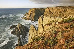 Rock Cliff Prints: Cliff landscape at Cabo Sardao - Portugal, Alentejo, Alentejo Litoral