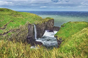 Brook Prints: Cliff landscape at Fowlsheugh - United Kingdom, Scotland, Aberdeenshire, Stonehaven
