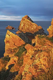 Moray Prints: Cliff landscape at Portknockie - United Kingdom, Scotland, Moray, Portknockie