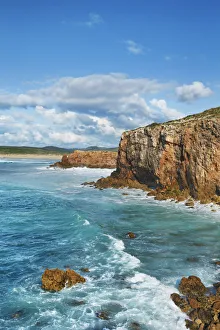 Rock Cliff Prints: Cliff landscape Praia da Bordeira - Portugal, Alentejo, Alentejo Litoral, Bordeira