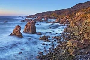Monterey Prints: Cliff landscape - USA, California, Monterey, Big Sur, Garrapata State Park (DM)