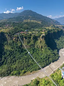 Suspension Bridge Prints: The Cliff Resort bungee jump on the Kushma-balewa bridge