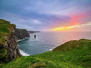 Aillte An Mhothair Gallery: Cliffs of Moher at dusk, County Clare, Ireland