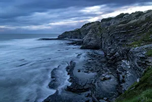 Basque Prints: Cliffs and rocky coast at Sainte-Barbe