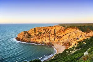 The cliffs of the sacred promontory of Cabo Espichel (Espichel Cape) facing the Atlantic