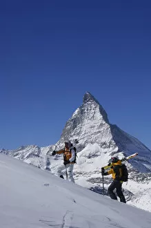Activities Gallery: Climbing skier, Matterhorn, Zermatt, Valais (MR)