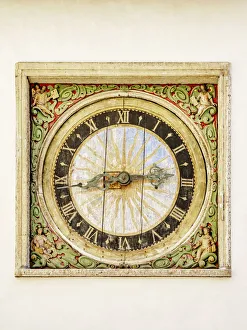 Tallinn Prints: Clock at Holy Spirit Church, 2 Puhavaimu Street, Old Town, Tallinn, Estonia