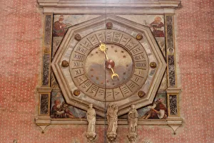 Serenissima Prints: Clock in Santi Giovanni e Paolo, Venice, Veneto, Italy