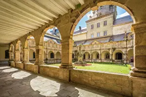 Cloister Prints: Cloister of the Basilique de Sainte-Anne-d'Auray, Morbihan, Brittany, France