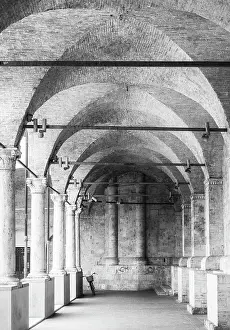 Column Prints: A cloister of the Church of San Francesco (the Basilica di San Francesco) in Ascoli Piceno