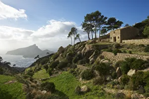 Sant Elm Prints: Cloister Ruins, Sa Trapa, near Sant Elm, Majorca, Balearics, Spain