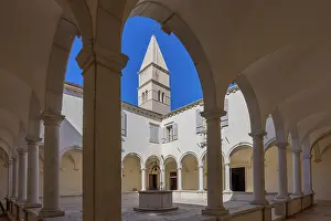 Adriatic Prints: The Cloisters of the Piran Minorite Monastery, Piran, Slovenia, Eastern Europe