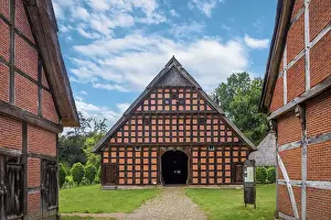 Cloppenburg Museum Village: Main house of the Wehlburg farm complex from Wehdel (Osnabrueck district, built in 1750), Emsland, Lower Saxony, Germany