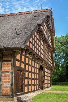 Cloppenburg Museum Village: Main house of the Wehlburg farm complex from Wehdel (Osnabrueck district, built in 1750), Emsland, Lower Saxony, Germany