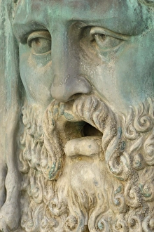 Face Prints: A close up of a fountain in Arles, Provence Alpes Cote d Azur, France, Europe