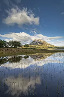Images Dated 20th September 2021: Cloud over Mount Errigal, Dunlewey Lough, County Donegal, Ireland