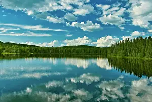 Cloud reflection on la Rivie√E√Nre Saint-Maurice (Saint-Maurice River) Grande-Anse Quebec, Canada
