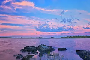 Clouds at dusk on Lake of the Woods Sioux Narrows Provincial PArk, Ontario, Canada