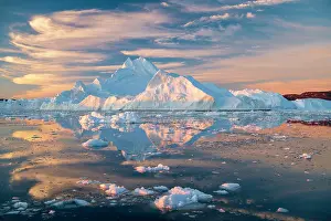 Michael Blanchette Prints: Clouds over icebergs in Disko Bay, Greenland