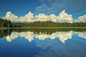 Kenora Prints: Clouds reflected in Isabel Lake Kenora, Ontario, Canada