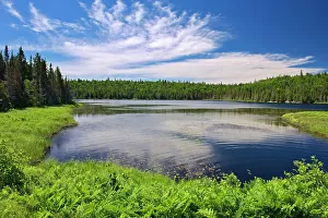 Clouds Reflected Prints: CLouds reflected in Lac Gauvin Belleterre, Quebec, Canada