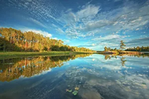 Kenora Prints: Clouds reflected in Middle Lake Kenora, Ontario, Canada