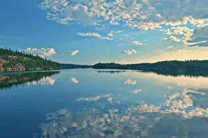 Reflected Prints: Clouds reflected in White Lake Flin Flon, Manitoba, Canada