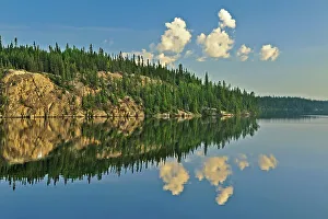 White Lake Prints: Clouds reflected in White Lake near Flin Flon, Manitoba, Canada