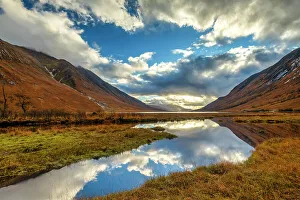 Lochside Prints: Clouds Reflecting in Loch Etive, Argyll and Bute, Scotland