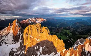 Storm Cloud Prints: Clouds at sunrise over Roda di Vael