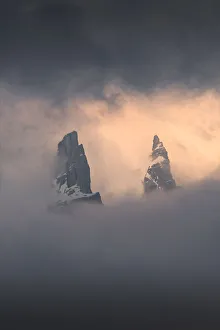 Cloudy Sunset on Brenta Dolomites, Adamello Brenta Natural park, Trentino Alto Adige, Italy